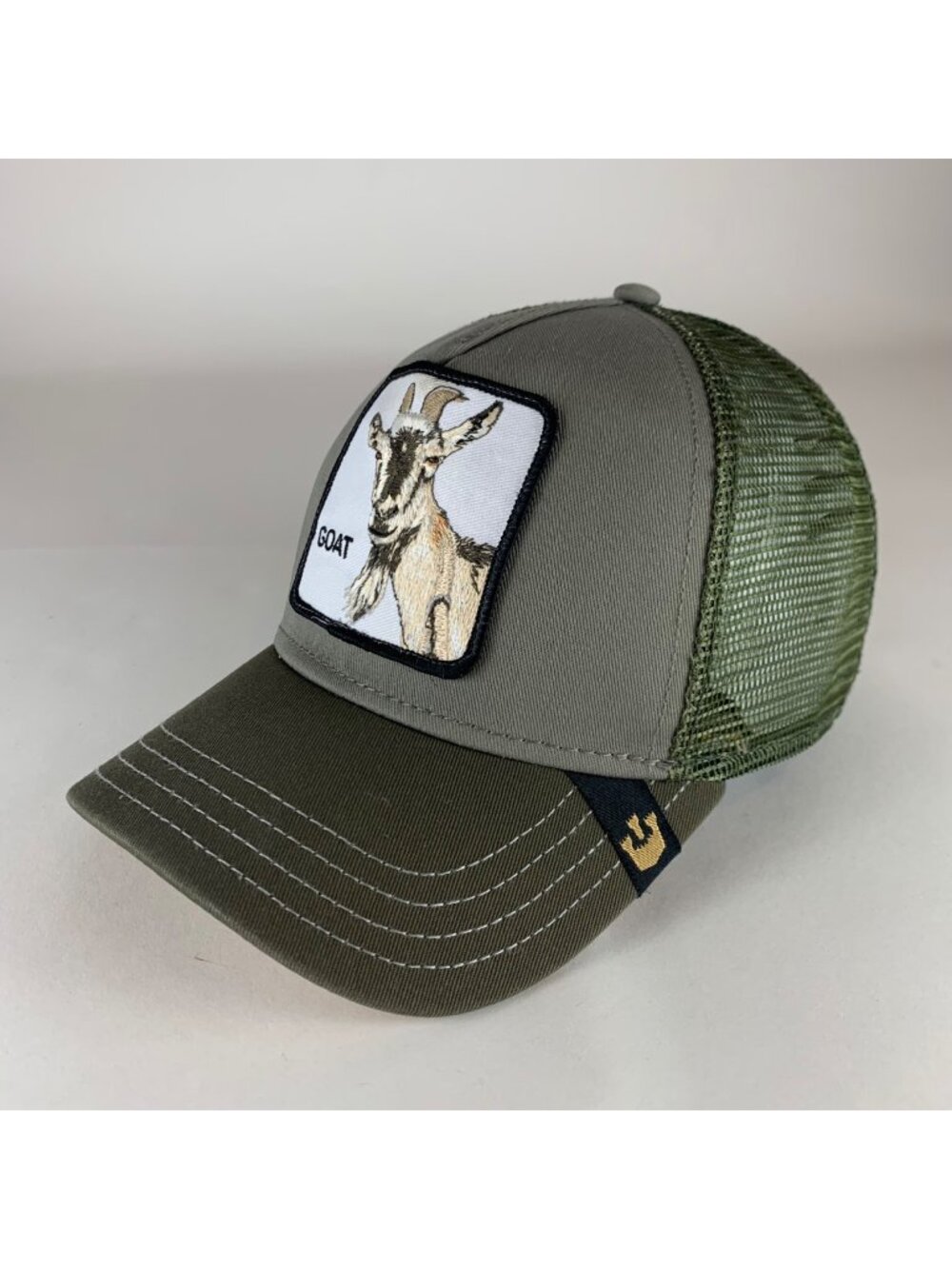 Goorin Bros Unisex Green Gray GOAT Snapback Trucker Hat